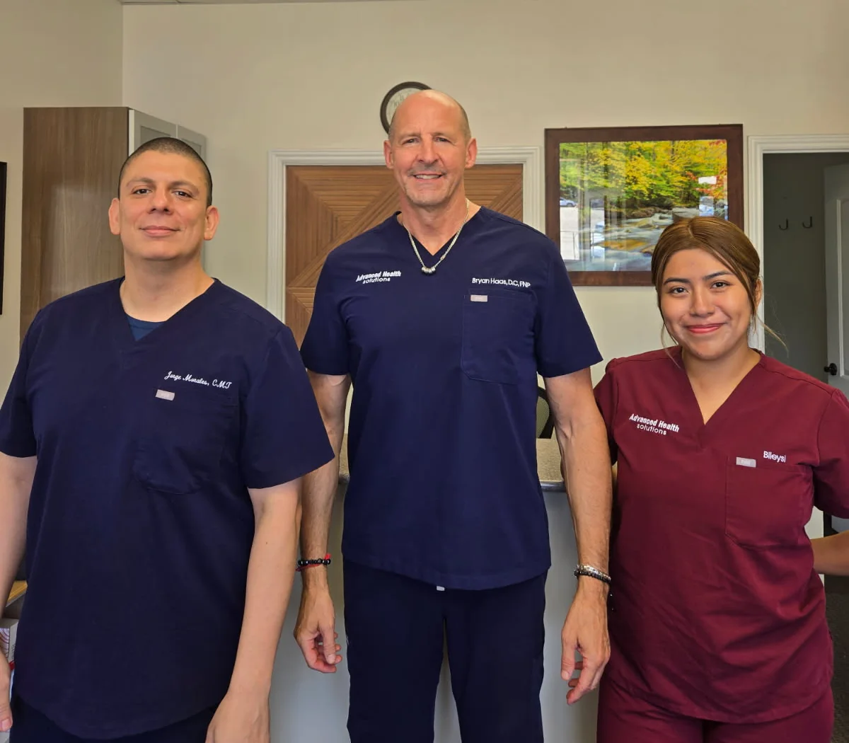 Dr. Bryan Haas providing hands-on chiropractic care